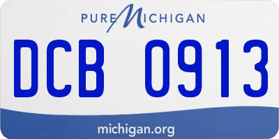 MI license plate DCB0913