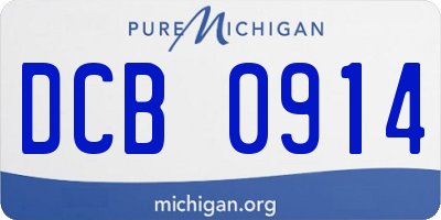 MI license plate DCB0914