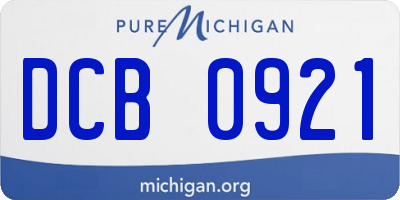 MI license plate DCB0921