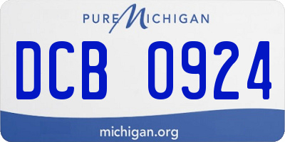 MI license plate DCB0924