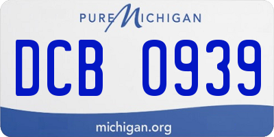 MI license plate DCB0939