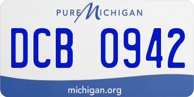 MI license plate DCB0942