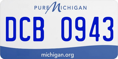 MI license plate DCB0943