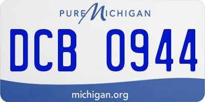 MI license plate DCB0944