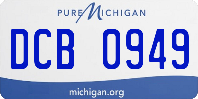 MI license plate DCB0949