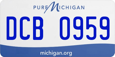 MI license plate DCB0959