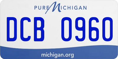 MI license plate DCB0960