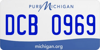 MI license plate DCB0969