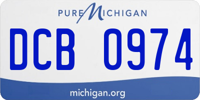 MI license plate DCB0974