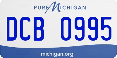 MI license plate DCB0995