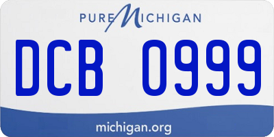 MI license plate DCB0999