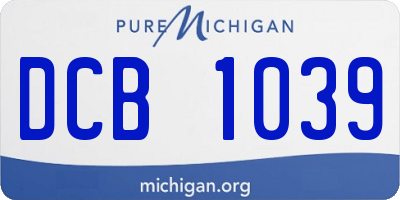 MI license plate DCB1039