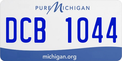 MI license plate DCB1044