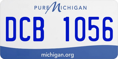 MI license plate DCB1056