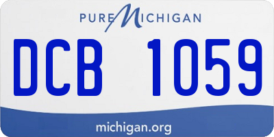 MI license plate DCB1059