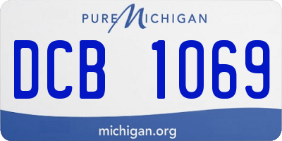 MI license plate DCB1069