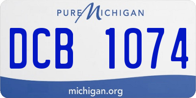 MI license plate DCB1074