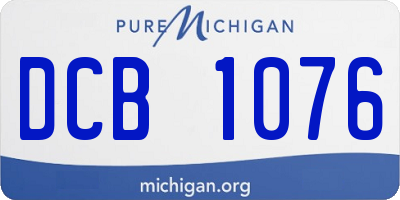 MI license plate DCB1076