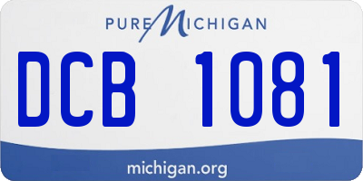 MI license plate DCB1081