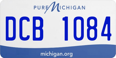MI license plate DCB1084