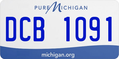 MI license plate DCB1091
