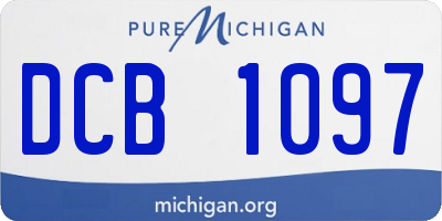 MI license plate DCB1097