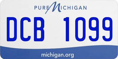 MI license plate DCB1099