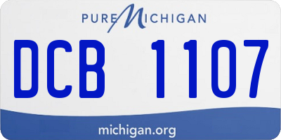MI license plate DCB1107