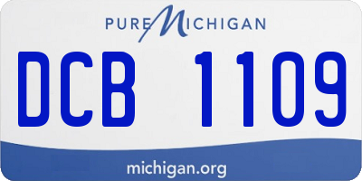MI license plate DCB1109