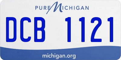 MI license plate DCB1121