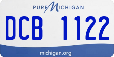 MI license plate DCB1122
