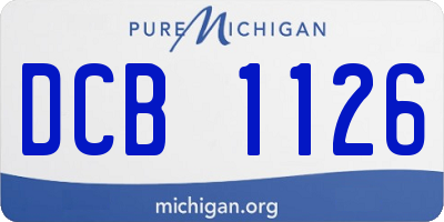 MI license plate DCB1126
