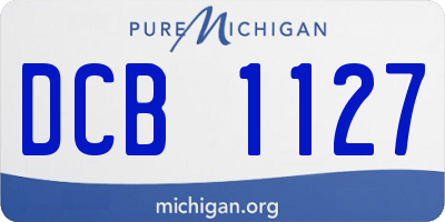 MI license plate DCB1127