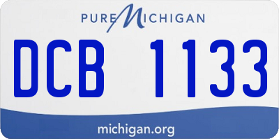 MI license plate DCB1133