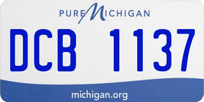 MI license plate DCB1137