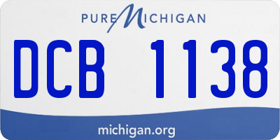 MI license plate DCB1138