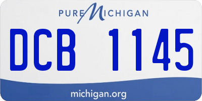 MI license plate DCB1145