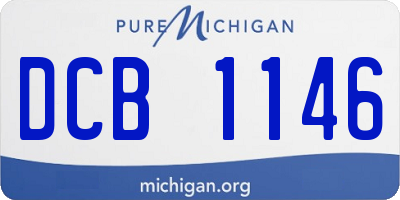 MI license plate DCB1146