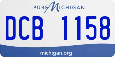 MI license plate DCB1158