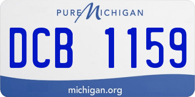 MI license plate DCB1159