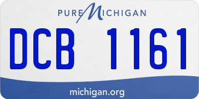 MI license plate DCB1161