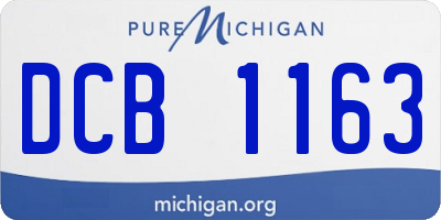 MI license plate DCB1163