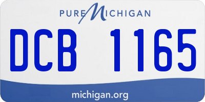MI license plate DCB1165