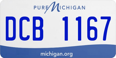 MI license plate DCB1167