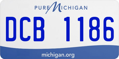 MI license plate DCB1186