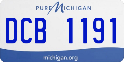 MI license plate DCB1191
