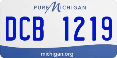 MI license plate DCB1219