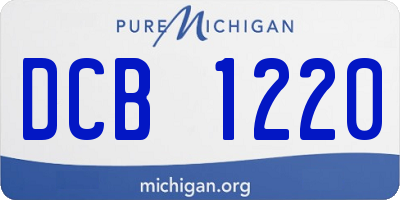MI license plate DCB1220