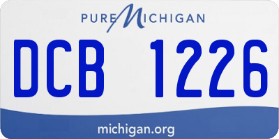 MI license plate DCB1226