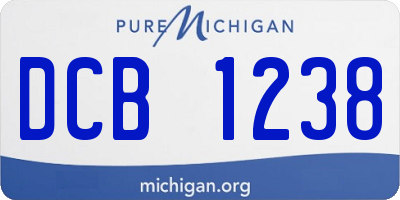 MI license plate DCB1238